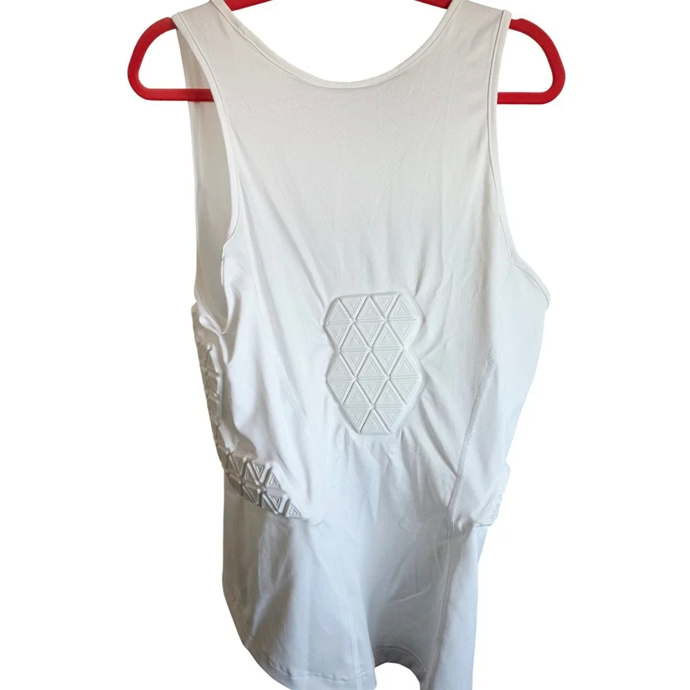 Adidas Men's Compression Tank Top White AEROREADY Padded 2XL Football NWT RV $80